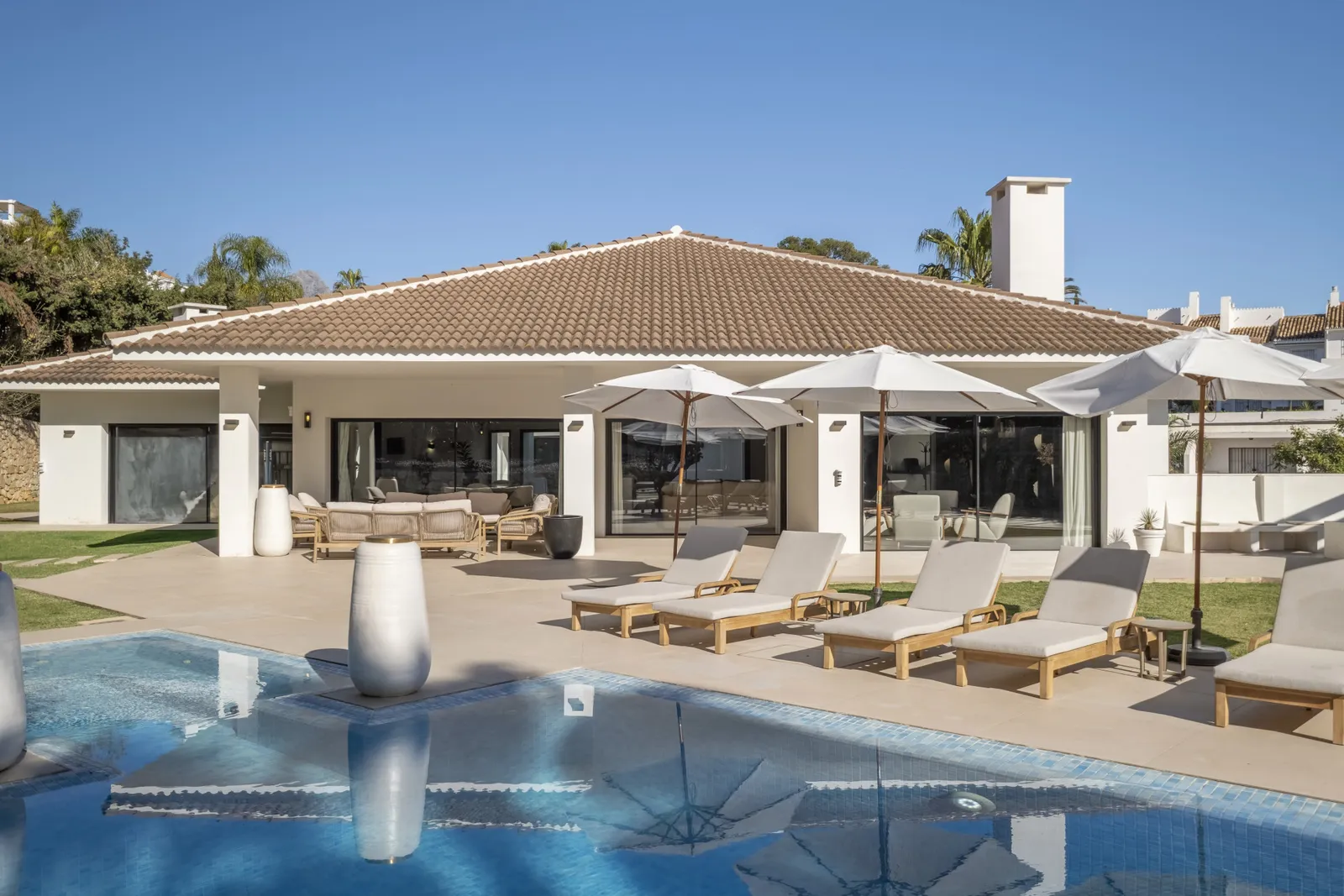 Villa CALETA — exterior view, Marbella, Malaga.