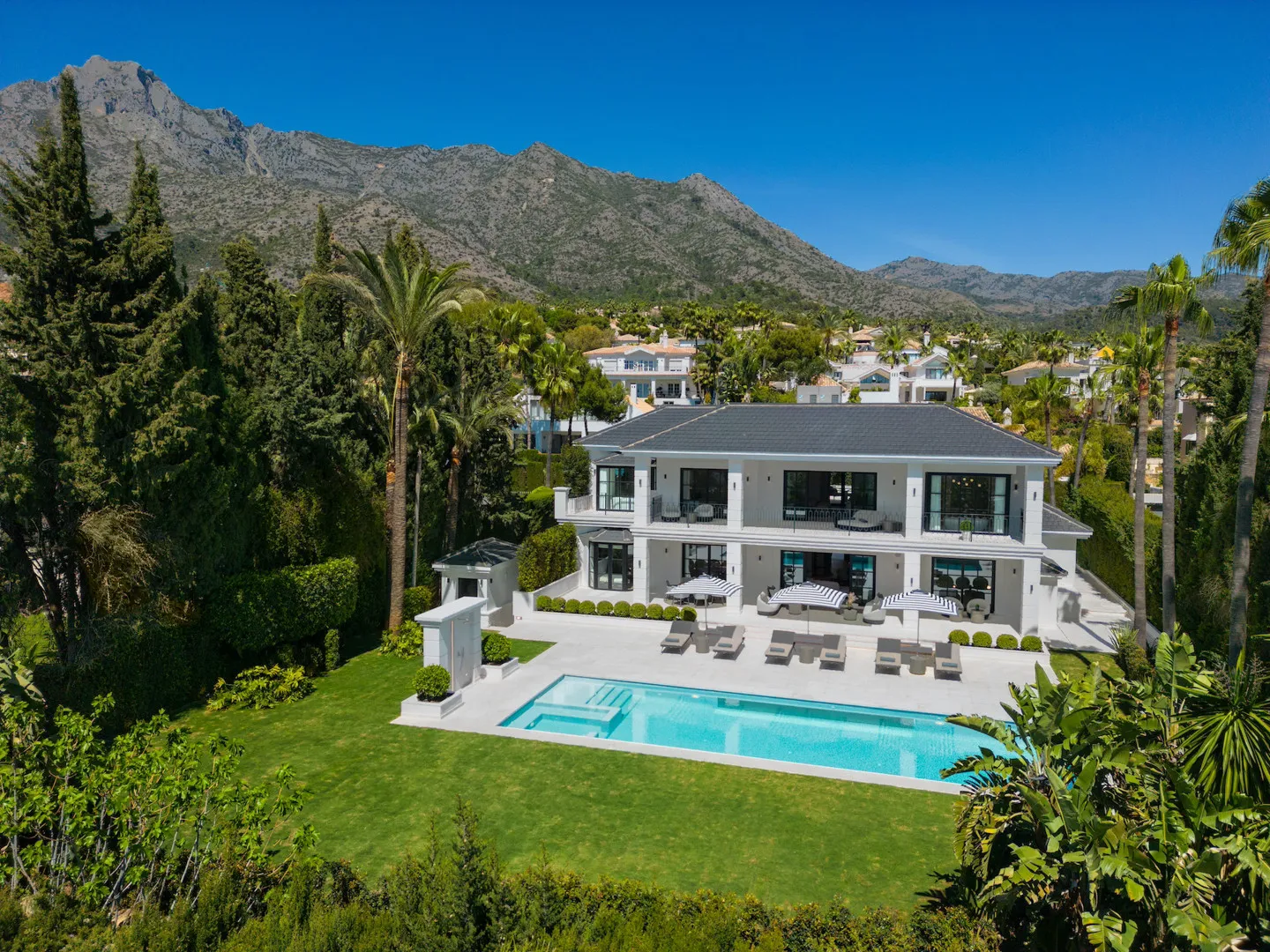 Villa LUNA — exterior view, Sierra Blanca, Marbella.